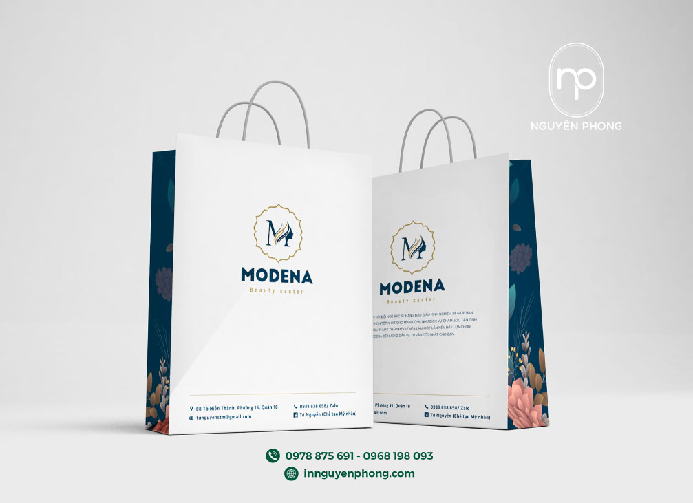 Mẫu túi giấy khách sạn tiêu chuẩn 